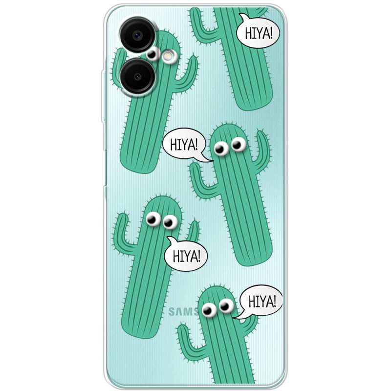 Прозорий чохол BoxFace Samsung Galaxy A08 (A085) с 3D-глазками HIYA