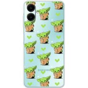 Прозорий чохол BoxFace Samsung Galaxy A08 (A085) Pattern Baby Yoda