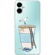 Прозорий чохол BoxFace Samsung Galaxy A08 (A085) Segull in Cofee Pool
