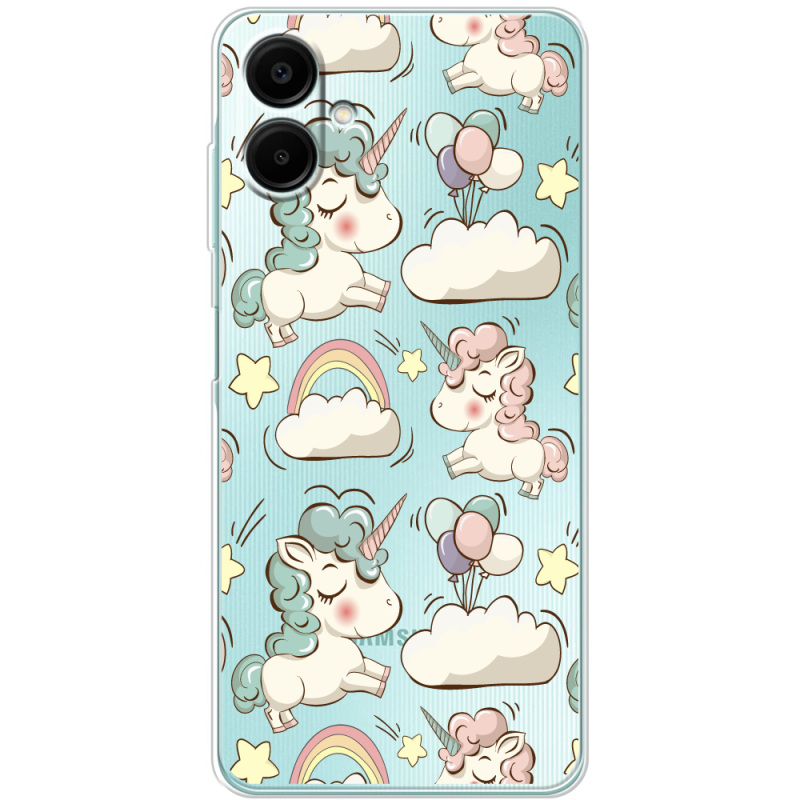 Прозорий чохол BoxFace Samsung Galaxy A08 (A085) Unicorns