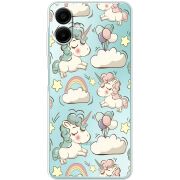 Прозорий чохол BoxFace Samsung Galaxy A08 (A085) Unicorns