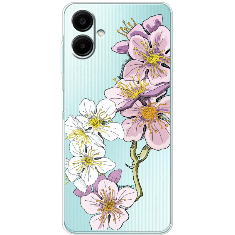 Прозорий чохол BoxFace Samsung Galaxy A08 (A085) Cherry Blossom