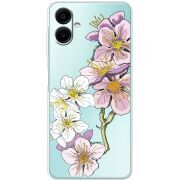 Прозорий чохол BoxFace Samsung Galaxy A08 (A085) Cherry Blossom