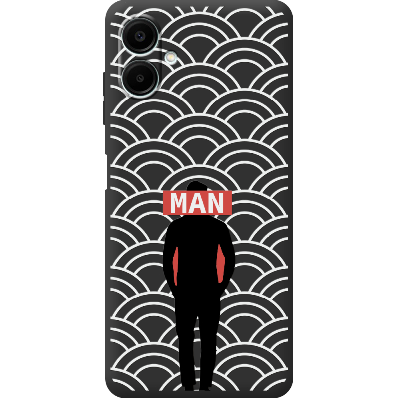 Чорний чохол BoxFace Samsung Galaxy A08 (A085) Man Pattern
