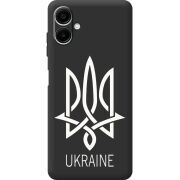 Чорний чохол BoxFace Samsung Galaxy A08 (A085) Тризуб монограмма ukraine