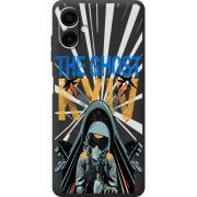 Чорний чохол BoxFace Samsung Galaxy A08 (A085) Привид Києва в дії