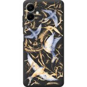 Чорний чохол BoxFace Samsung Galaxy A08 (A085) Ластівки