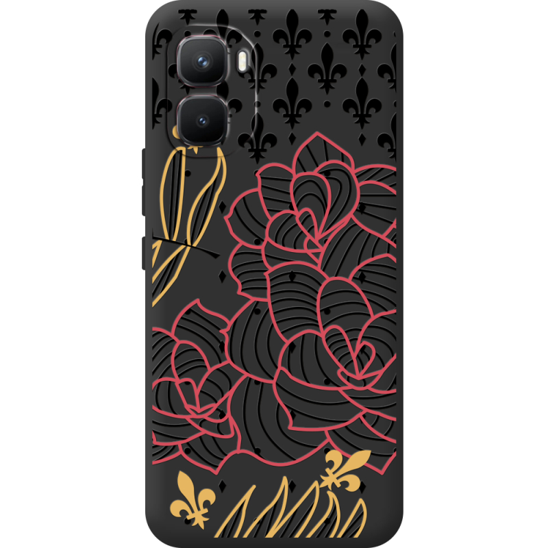 Чорний чохол BoxFace Infinix GT 50 Pro FranceFlowers