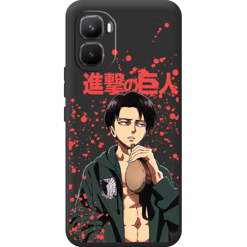 Чорний чохол BoxFace Infinix GT 50 Pro Атака Титанов Леви