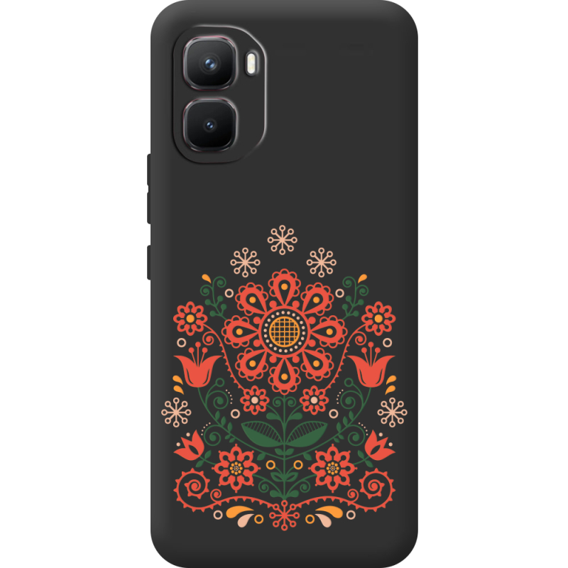 Чорний чохол BoxFace Infinix GT 50 Pro Ukrainian Ornament