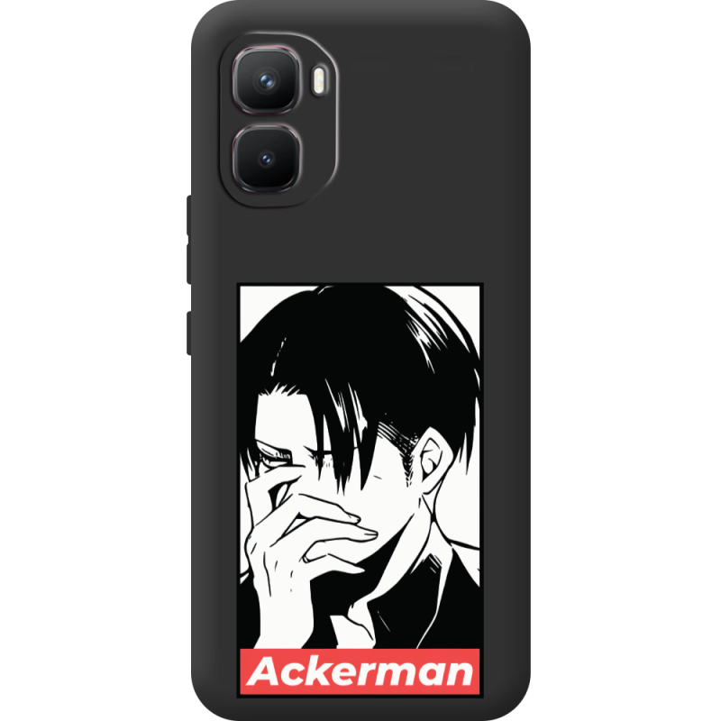 Чорний чохол BoxFace Infinix GT 50 Pro Attack On Titan - Ackerman