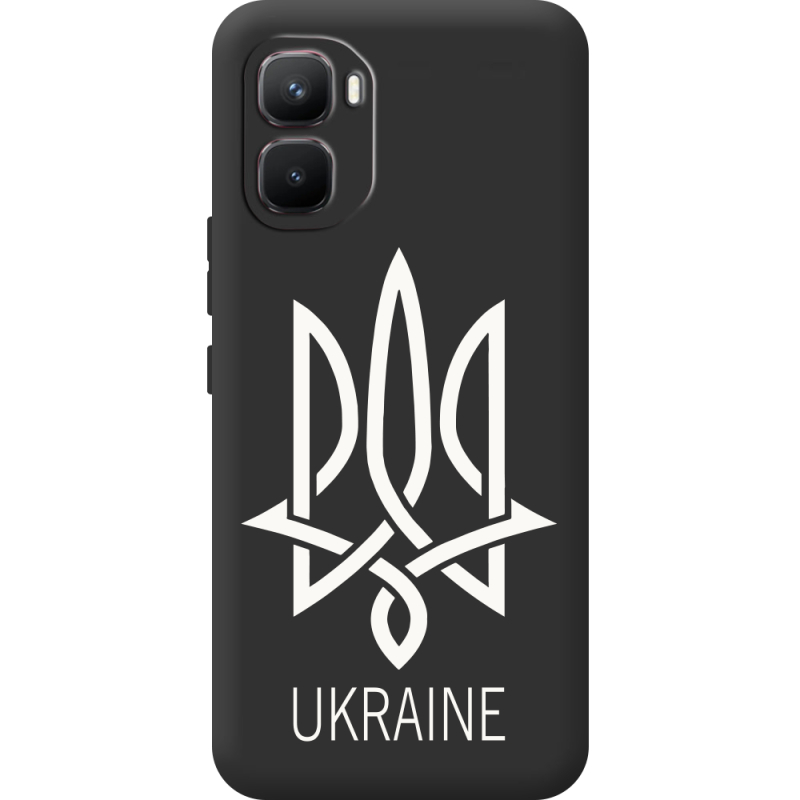 Чорний чохол BoxFace Infinix GT 50 Pro Тризуб монограмма ukraine