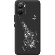 Чорний чохол BoxFace Infinix GT 50 Pro Військовий літак