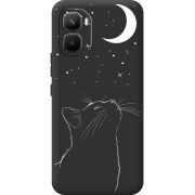 Чорний чохол BoxFace Infinix GT 50 Pro Місячний кіт