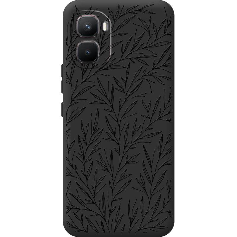 Чорний чохол BoxFace Infinix GT 50 Pro Leaves