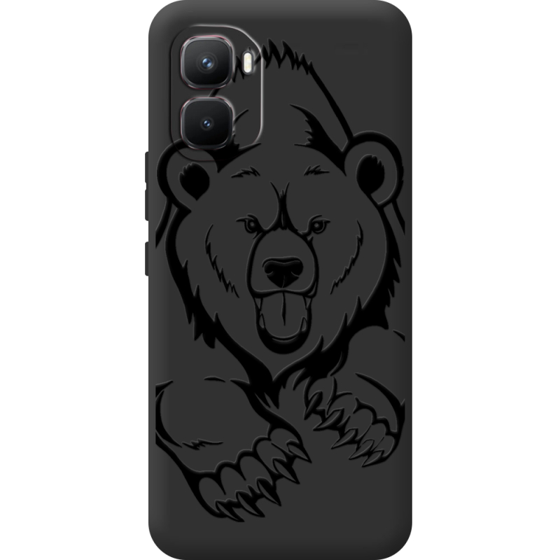 Чорний чохол BoxFace Infinix GT 50 Pro Grizzly Bear