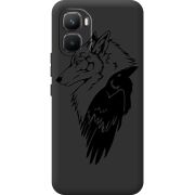Чорний чохол BoxFace Infinix GT 50 Pro Wolf and Raven