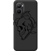 Чорний чохол BoxFace Infinix GT 50 Pro Skull and Roses