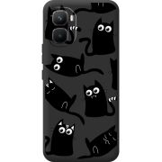 Прозорий чохол BoxFace Infinix GT 50 Pro с 3D-глазками Black Kitty