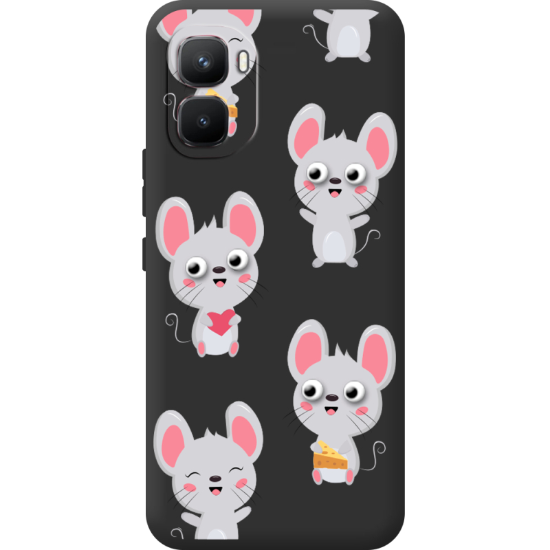 Прозорий чохол BoxFace Infinix GT 50 Pro с 3D-глазками Mouse
