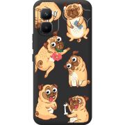 Прозорий чохол BoxFace Infinix GT 50 Pro с 3D-глазками Pug