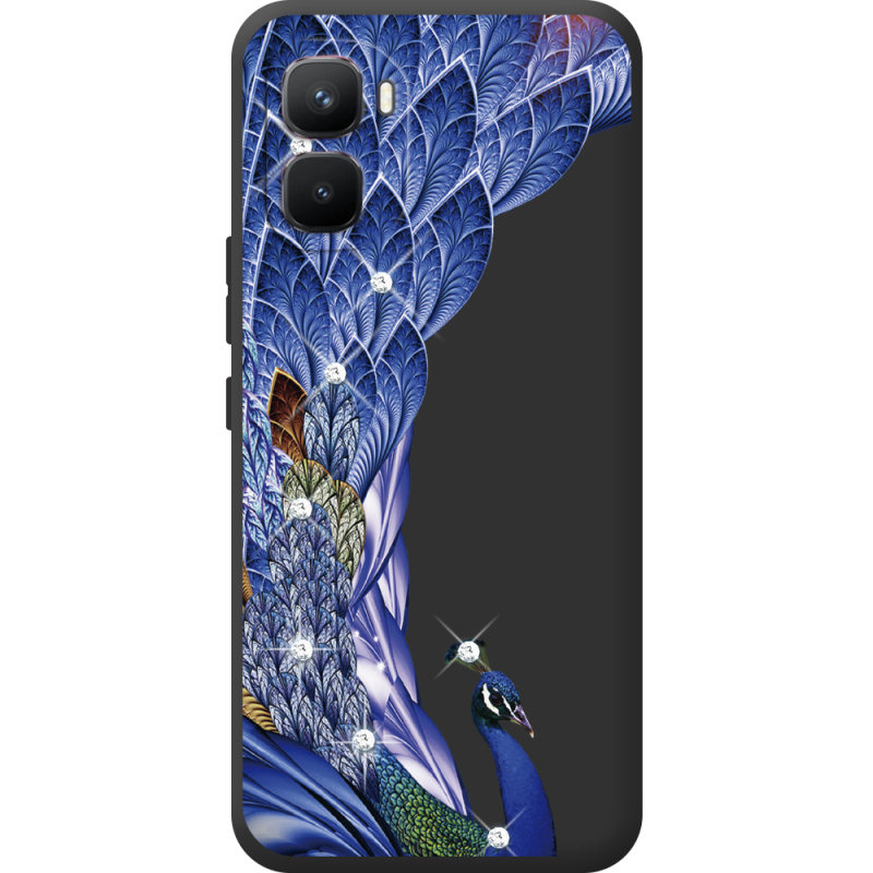 Чохол зі стразами Infinix GT 50 Pro Peafowl