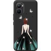 Чохол зі стразами Infinix GT 50 Pro Girl in the green dress