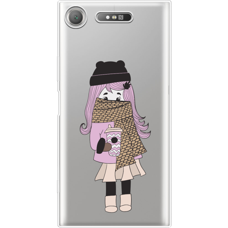 Прозрачный чехол Uprint Sony Xperia XZ1 G8342 Winter Morning Girl