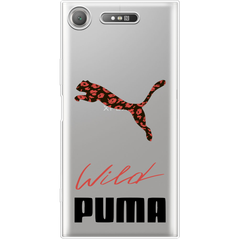 Прозрачный чехол Uprint Sony Xperia XZ1 G8342 Wild Cat