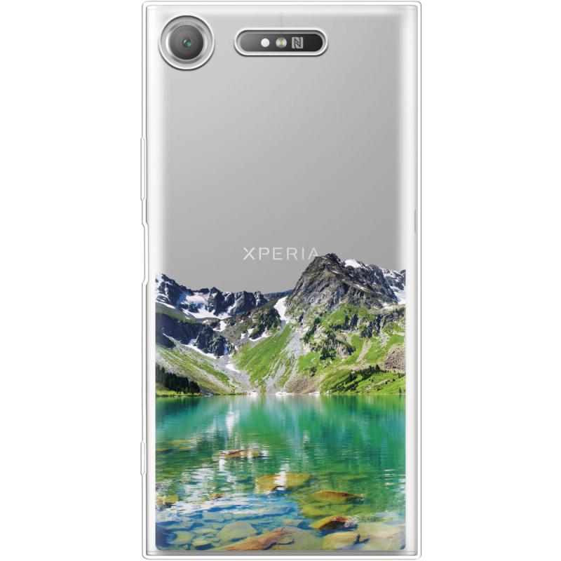 Прозрачный чехол Uprint Sony Xperia XZ1 G8342 Green Mountain