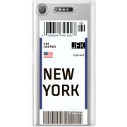 Прозрачный чехол Uprint Sony Xperia XZ1 G8342 Ticket New York