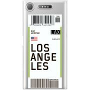 Прозрачный чехол Uprint Sony Xperia XZ1 G8342 Ticket Los Angeles