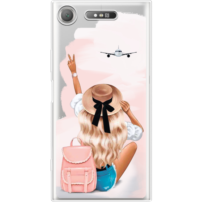 Прозрачный чехол Uprint Sony Xperia XZ1 G8342 Travel Girl