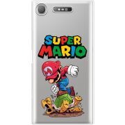 Прозрачный чехол Uprint Sony Xperia XZ1 G8342 Super Mario