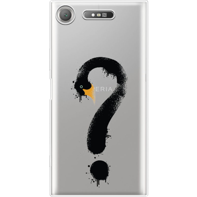 Прозрачный чехол Uprint Sony Xperia XZ1 G8342 Swan question
