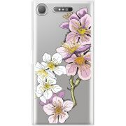 Прозрачный чехол Uprint Sony Xperia XZ1 G8342 Cherry Blossom