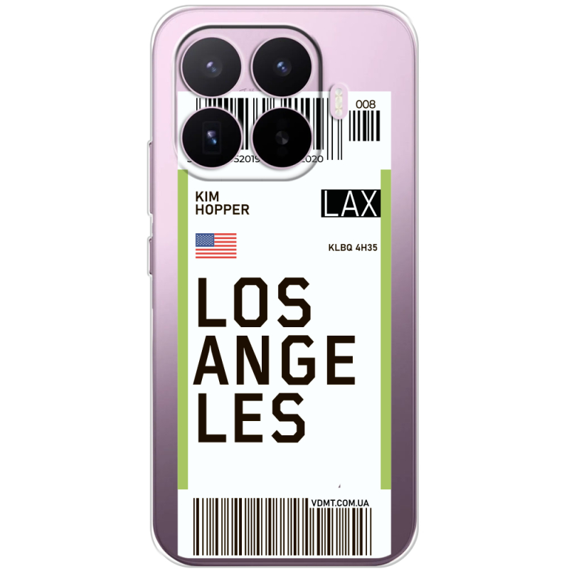 Прозорий чохол BoxFace Xiaomi 17T Ticket Los Angeles
