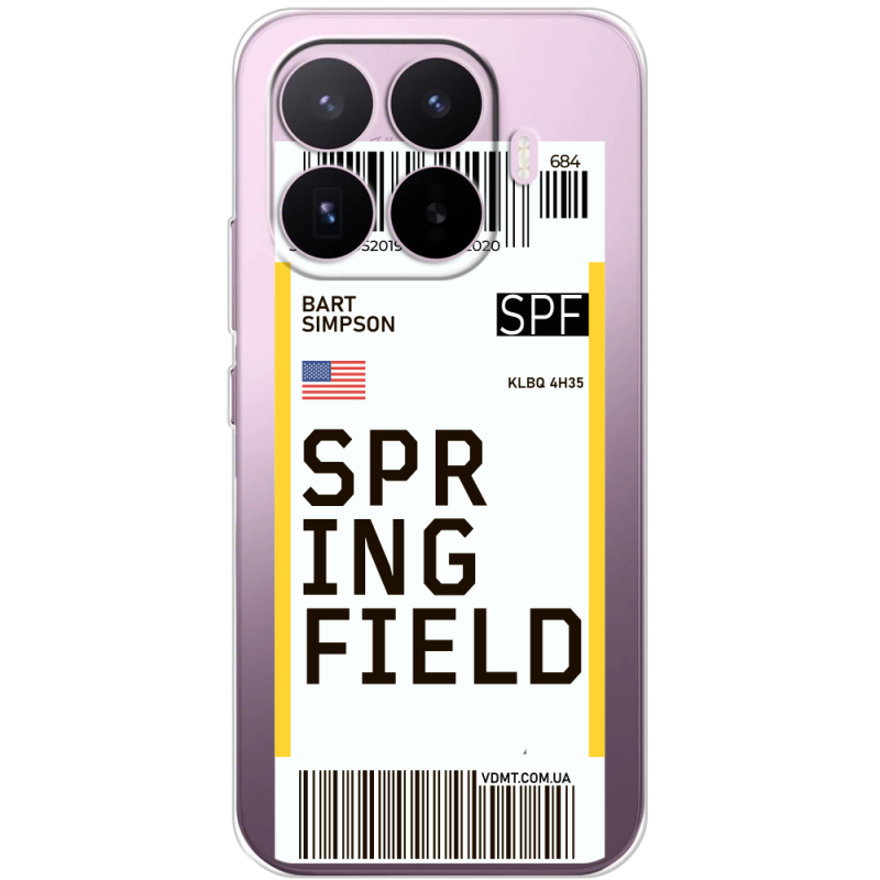 Прозорий чохол BoxFace Xiaomi 17T Ticket Springfield