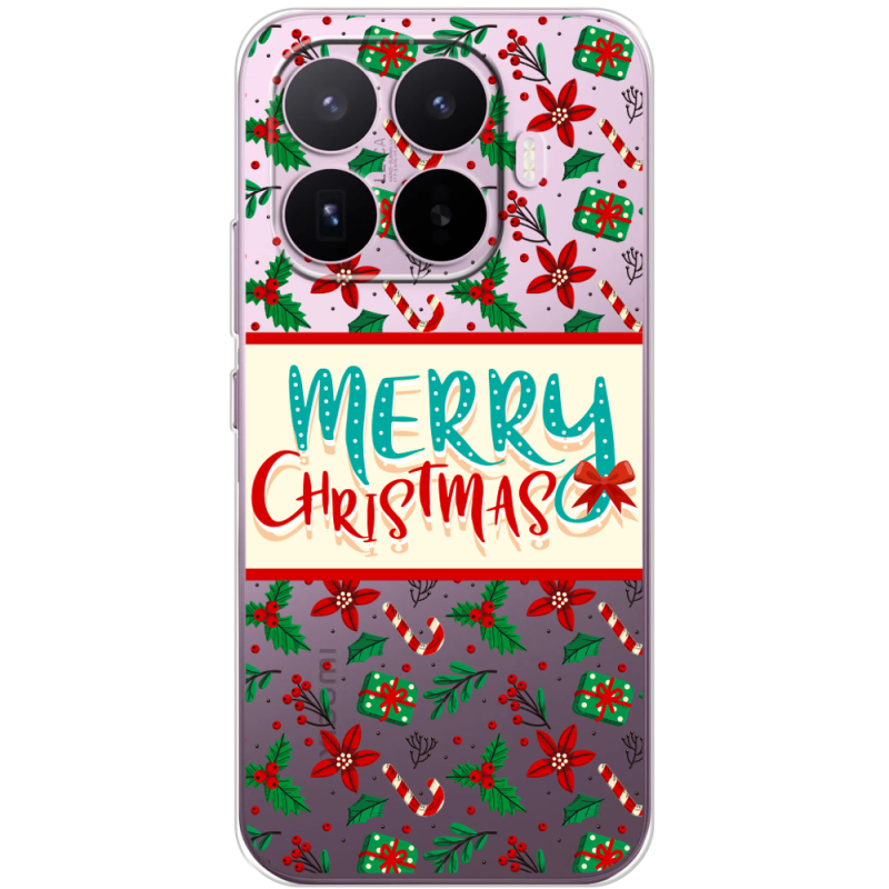 Прозорий чохол BoxFace Xiaomi 17T Vintage Christmas Pattern