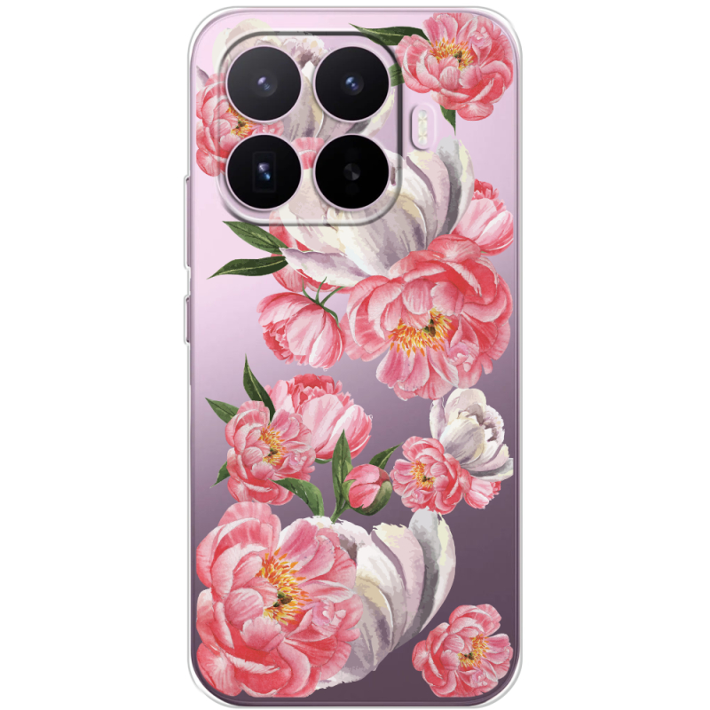 Прозорий чохол BoxFace Xiaomi 17T Peony Watercolor Style