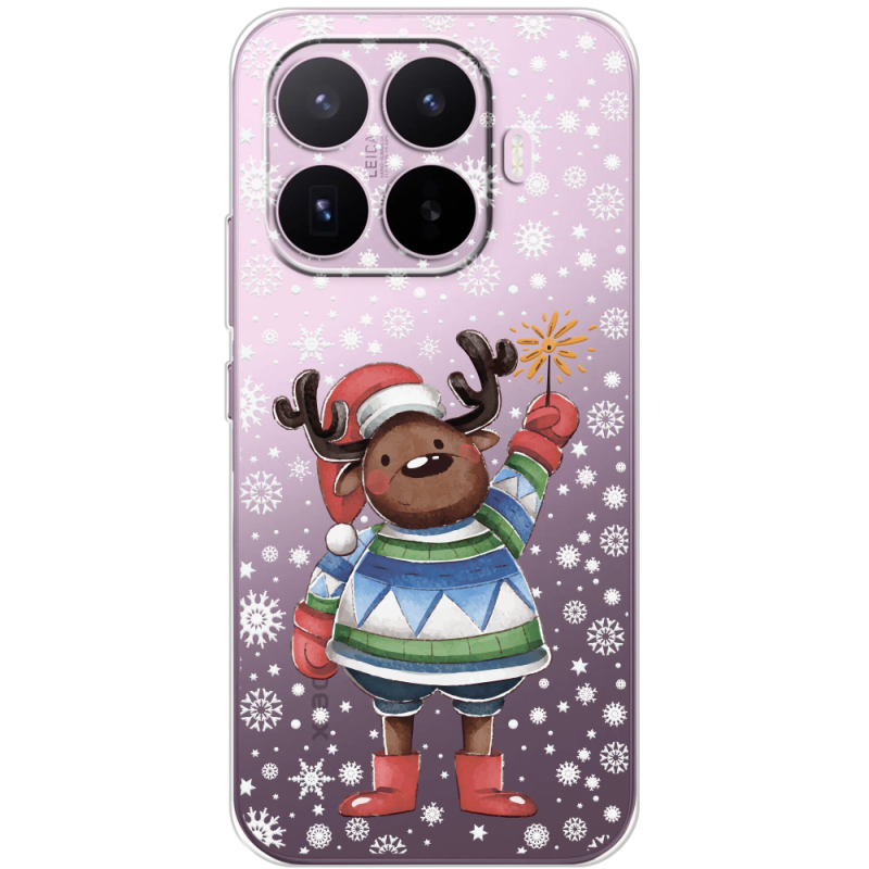 Прозорий чохол BoxFace Xiaomi 17T Christmas Deer with Snow