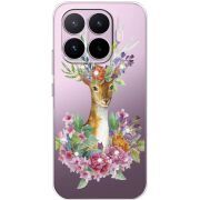 Чохол зі стразами Xiaomi 17T Deer with flowers