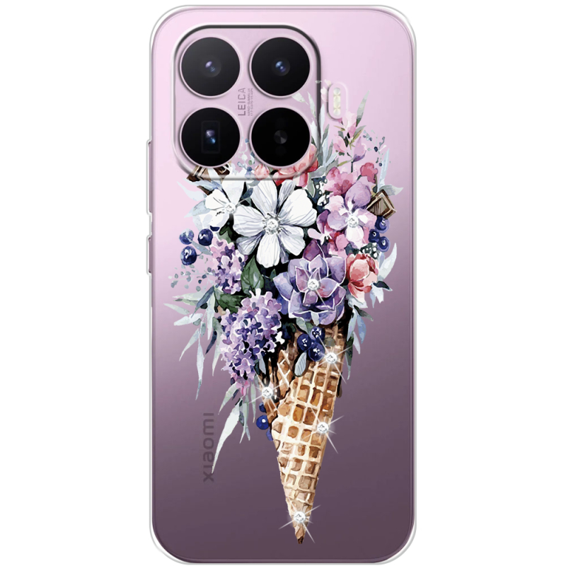 Чохол зі стразами Xiaomi 17T Ice Cream Flowers