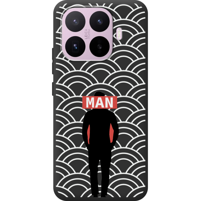 Чорний чохол BoxFace Xiaomi 17T Man Pattern