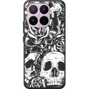Чорний чохол BoxFace Xiaomi 17T Skull and Roses