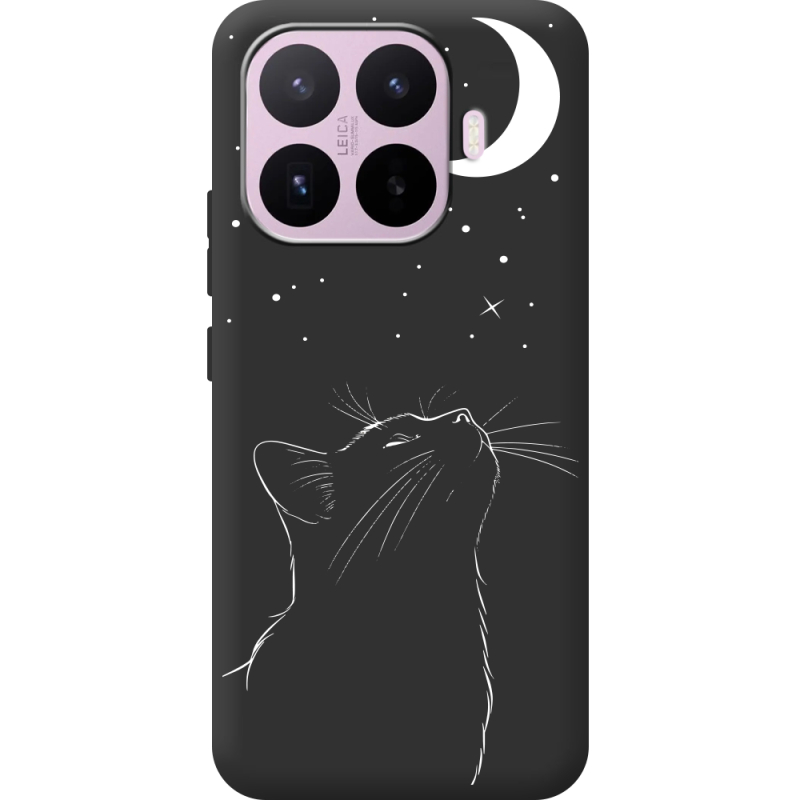 Чорний чохол BoxFace Xiaomi 17T Місячний кіт