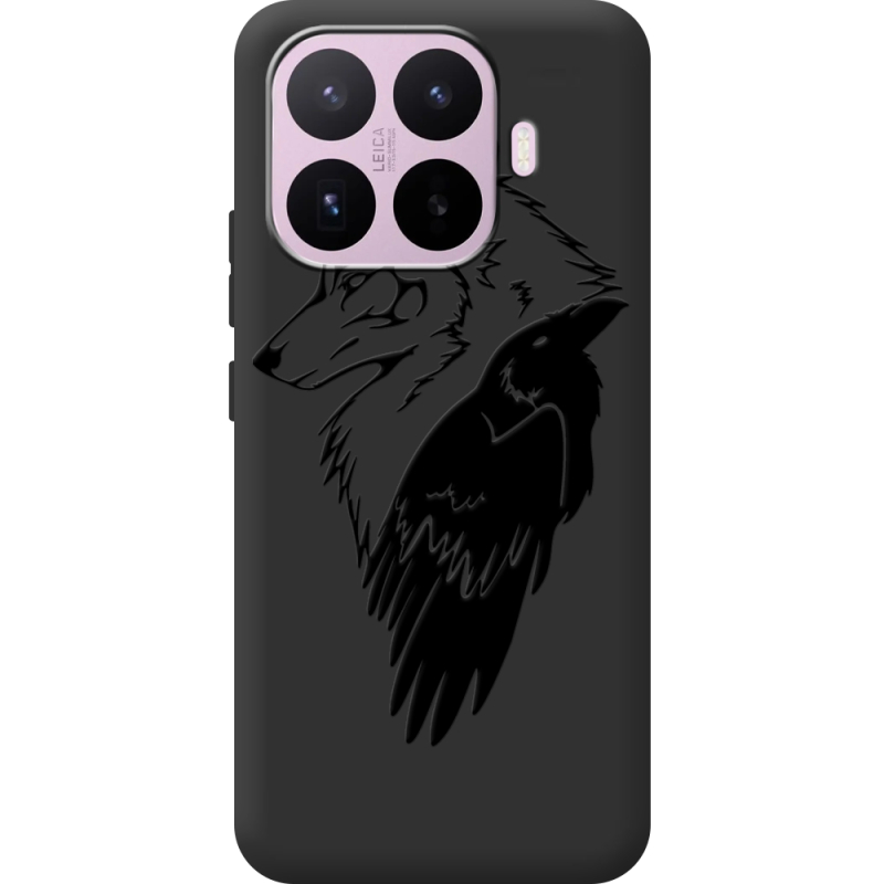 Чорний чохол BoxFace Xiaomi 17T Wolf and Raven