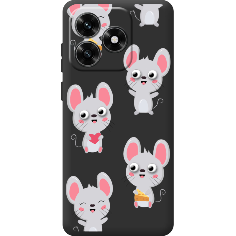 Прозрачный чехол BoxFace Honor X5c Plus с 3D-глазками Mouse