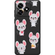 Прозрачный чехол BoxFace Honor X5c Plus с 3D-глазками Mouse