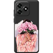 Прозрачный чехол BoxFace Honor X5c Plus Девушка с Пионами